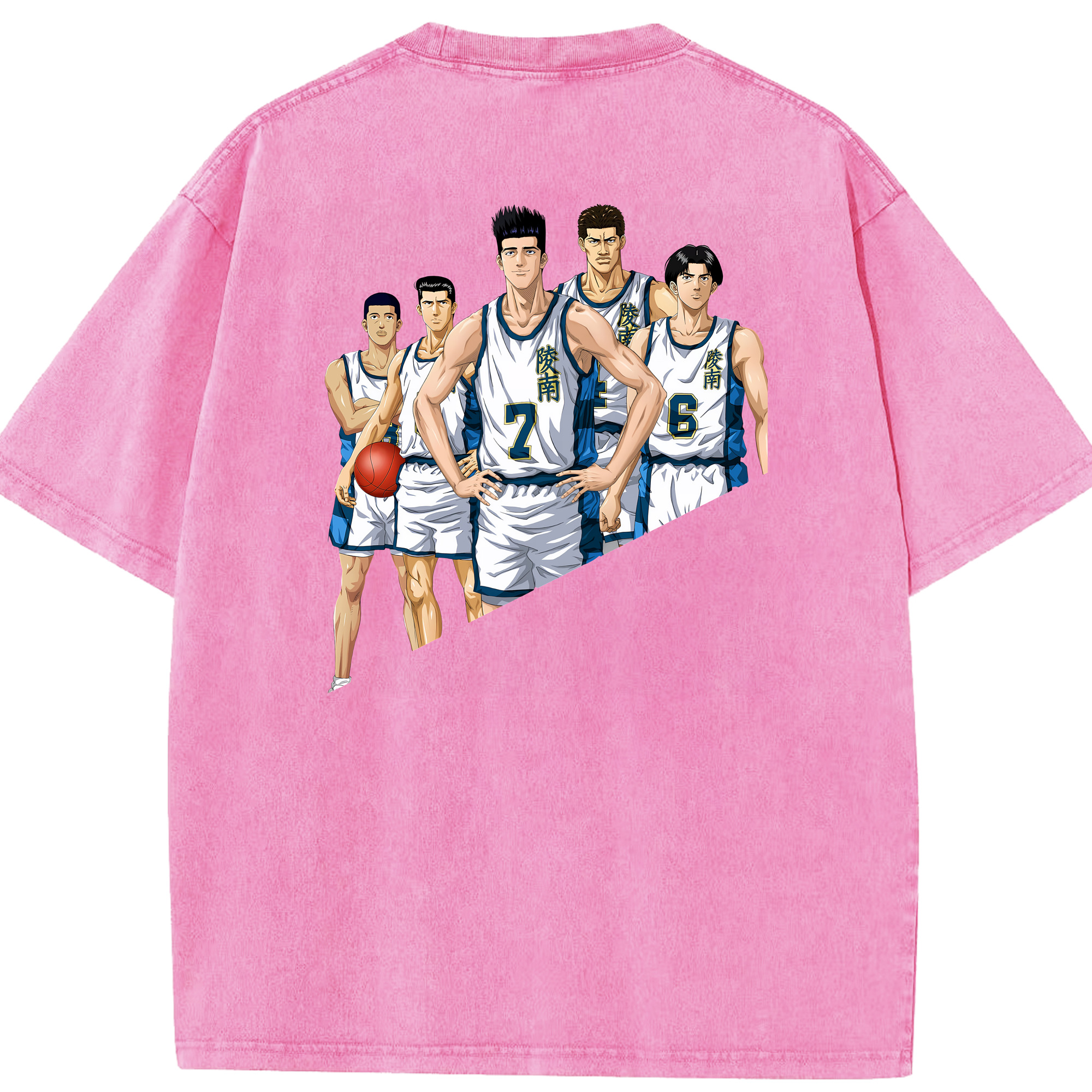 （画像用） SLAM DUNK／スラムダンク 綿100% ヴィンテージ風 半袖Tシャツ（背面プリント）